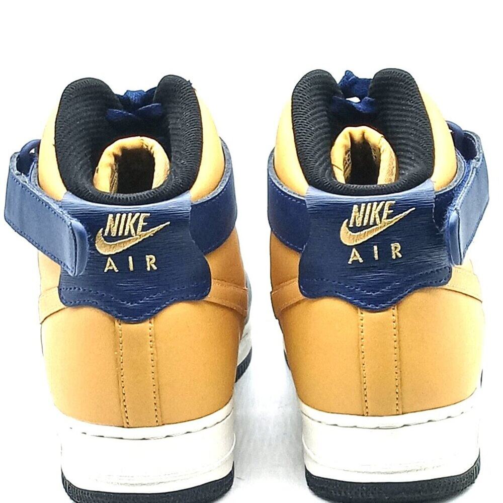 Nike Air Force 1 High Top Athletic Shoes Men 11.5 Yellow / Black Lace & Loop EUC - Picture 10 of 12